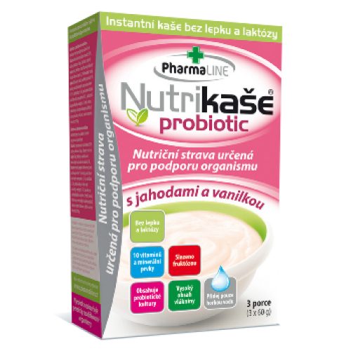 Nutrikaša probiotic - s jahodou a vanilkou (3x60g)