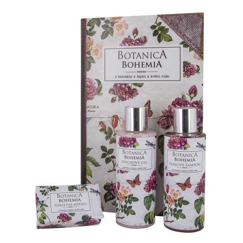 BOHEMIA Botanica sada gél, šampón, mydlo - ruža (BC190034)