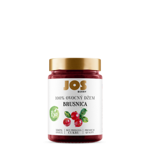 JOS Berry 100% BIO Brusnicový džem bez pridania cukru, 200g