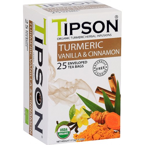 TIPSON BIO Turmeric & Vanilla Cinnamon 25x1,5g (5017)