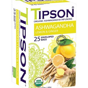 TIPSON BIO Ashwagandha Lemon & Ginger, 25x1,2g (5081)