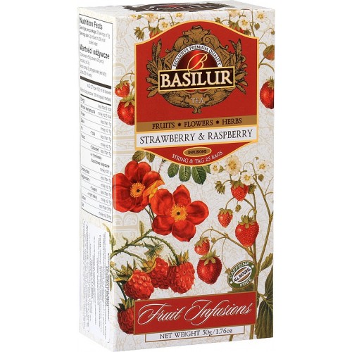 BASILUR Fruit Strawberry & Raspberry 25x2g (7328)