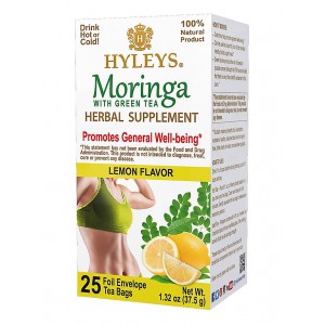 HYLEYS Moringa with Green Tea, Lemon 25x1,5g (2340)