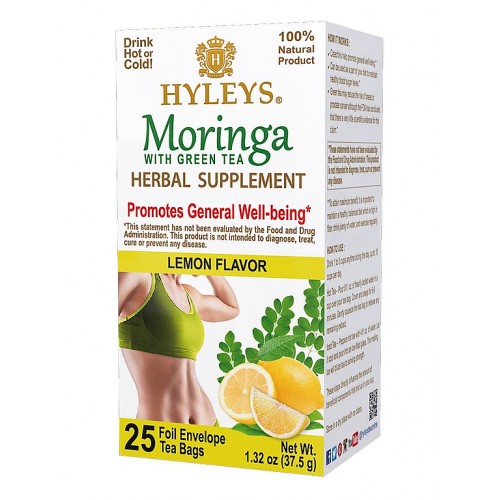 HYLEYS Moringa with Green Tea, Lemon 25x1,5g (2340)