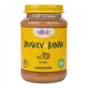 COUNTRY LIFE BIO Dojčenská výživa broskyňa, banán, 190g