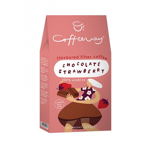 COFFEEWAY Chocolate - Strawberry mletá 200g
