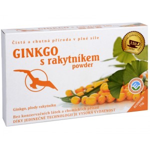 Ginkgo s rakytníkom powder - ginkgo, plody rakytníka 75 g