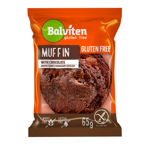 BALVITEN bezlepkový MUFFIN tmavý s čokoládou 65 g