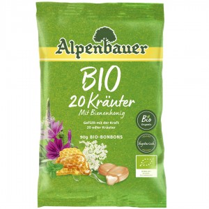 Alpenbauer BIO prírodné cukríky 20 bylín 90g