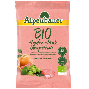 Alpenbauer BIO prírodné cukríky chmeľ a ružový grep 90g