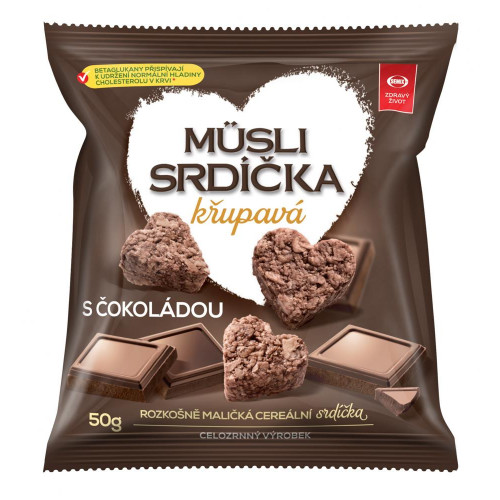 SEMIX musli srdiečka čokoládové 50g