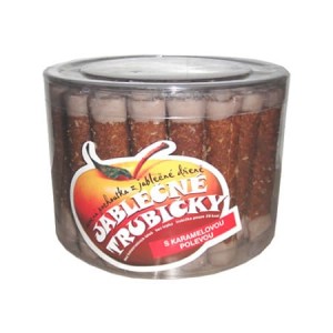 Jablkové trubičky (dóza) s karamelom 45ks