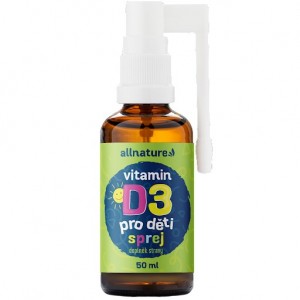 Allnature Vitamin D3 pre deti s MCT olejom v spreji 50 ml